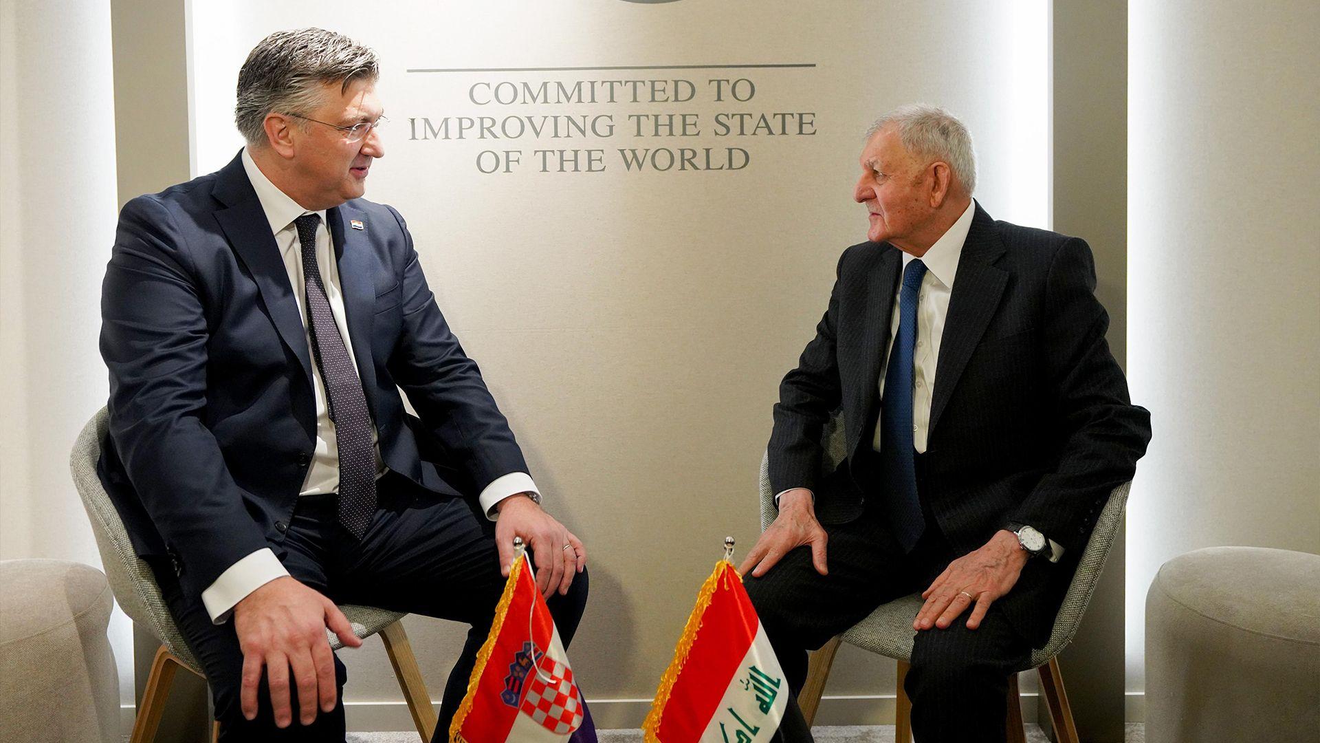 سەرۆک کۆماری عیراق و سەرۆک وەزیرانی کرواتیا کۆبوونەوە

