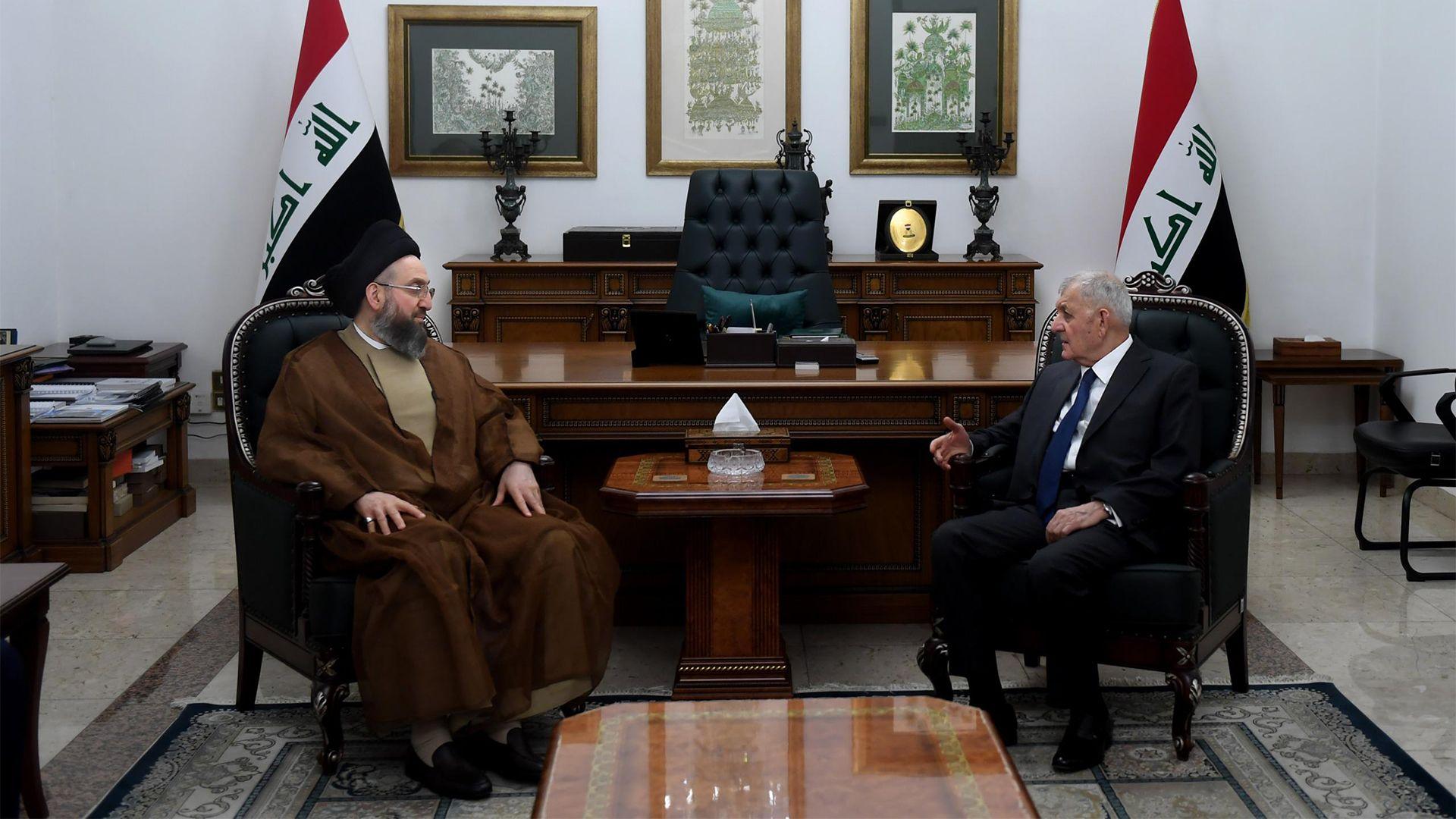 سەرۆک کۆمار پێشوازی له عەمار حەکیم دەکات