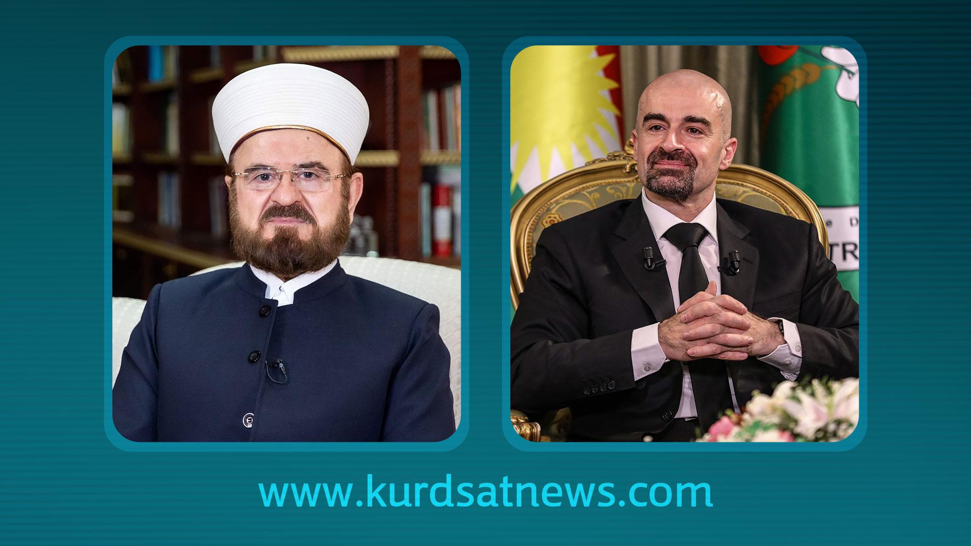 بافڵ جەلال تاڵەبانی  پیرۆزبایی لە د.عەلی قەرەداغی دەکات 