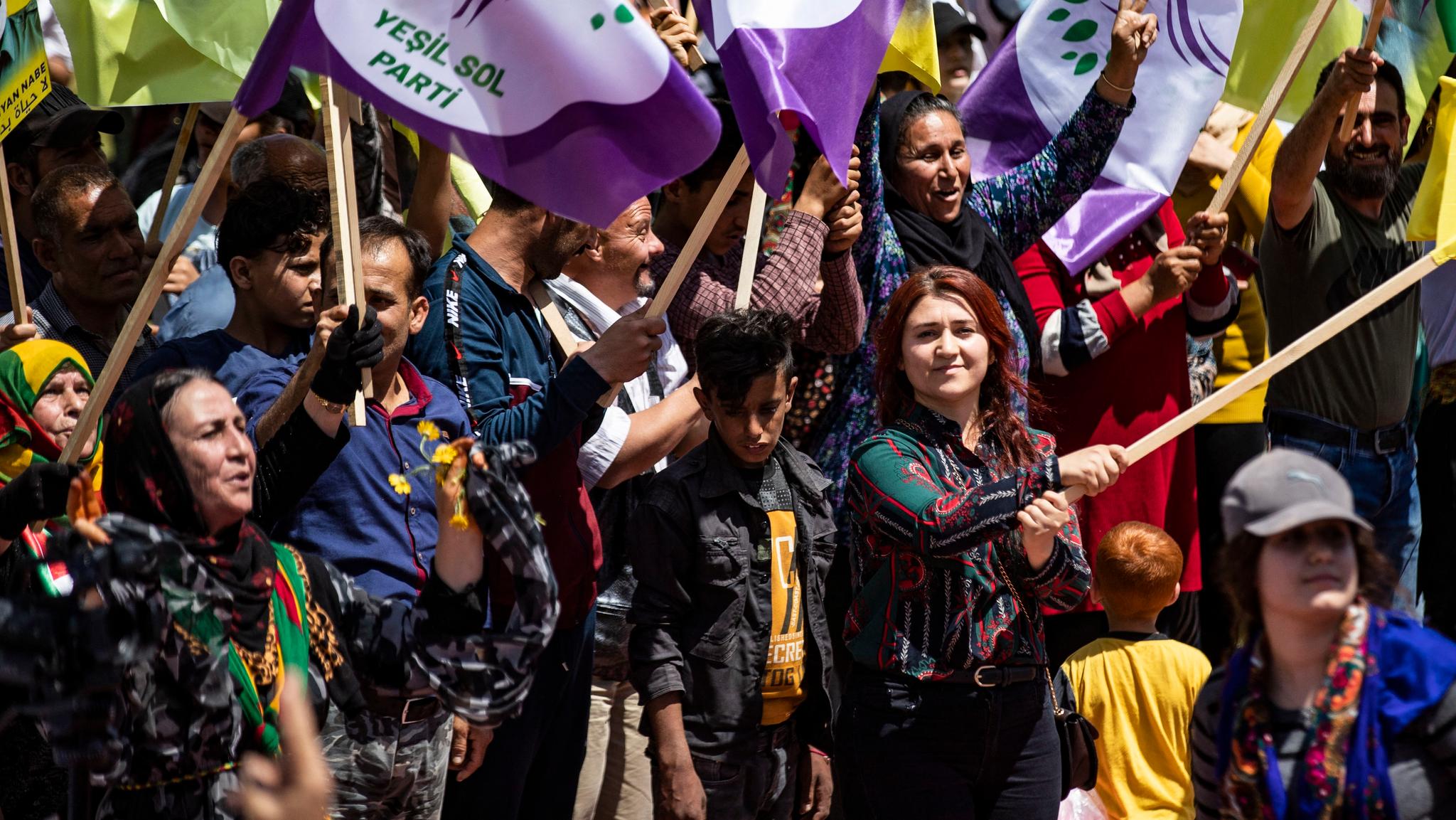 Syrian Kurds rally in support of Turkish opposition ahead of landmark elections