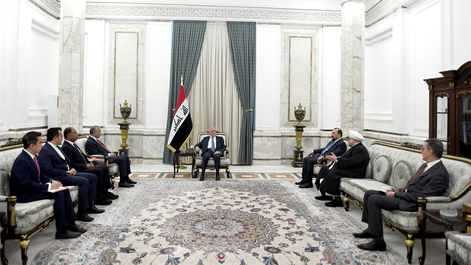 سەرۆک کۆمار پێشوازی لە جێگری سەرۆک وەزیرانی مالیزیا دەکات