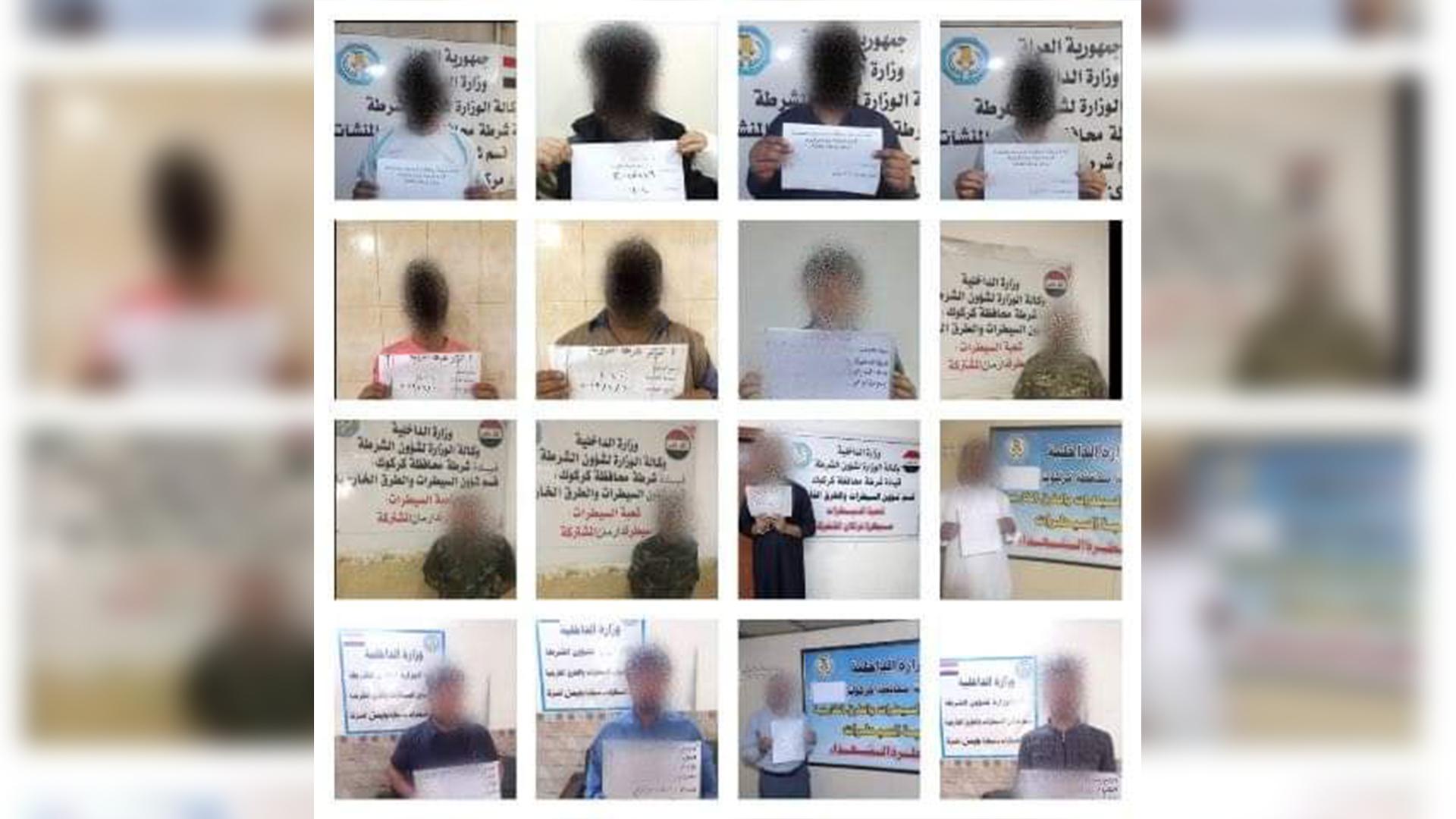 پۆلیسی کەرکوک ٢٧ داواکرا و ژمارەیەک دەرۆزەکاریان دەستگیرکرد