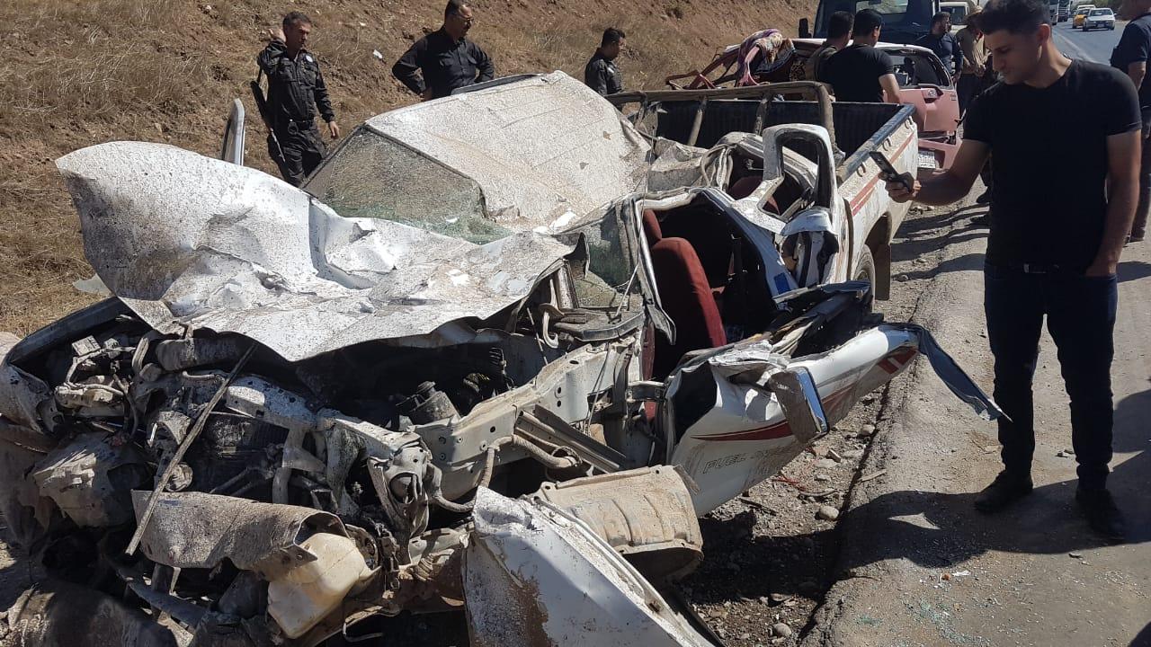 رووداوێکی ھاتووچۆ لەسەر رێگای چەمچەماڵ _کەرکوک پێنج قوربانی لێکەوتەوە