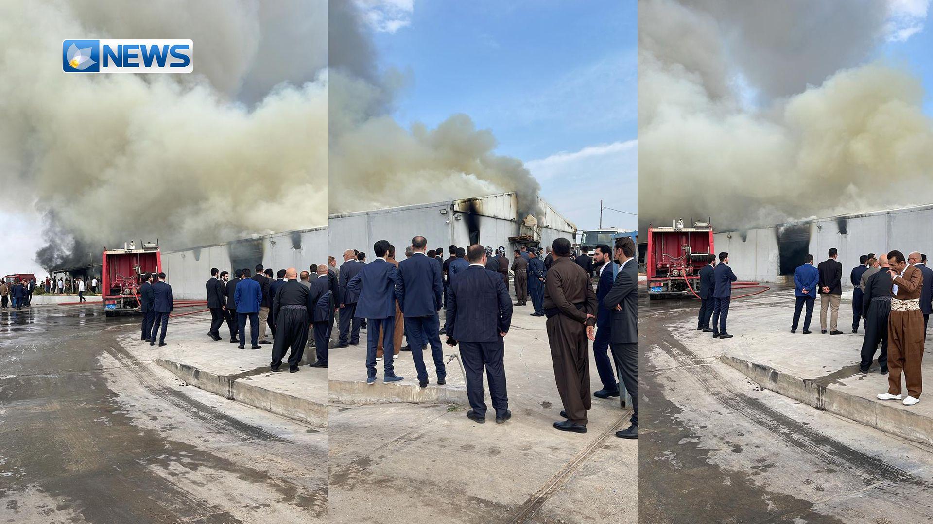 سەرلەبەیانی ئەمڕۆ ئاگر لە کێڵگەیەکى پەلەوەر لە سنورى قەزای بەحرکە کەوتەوە