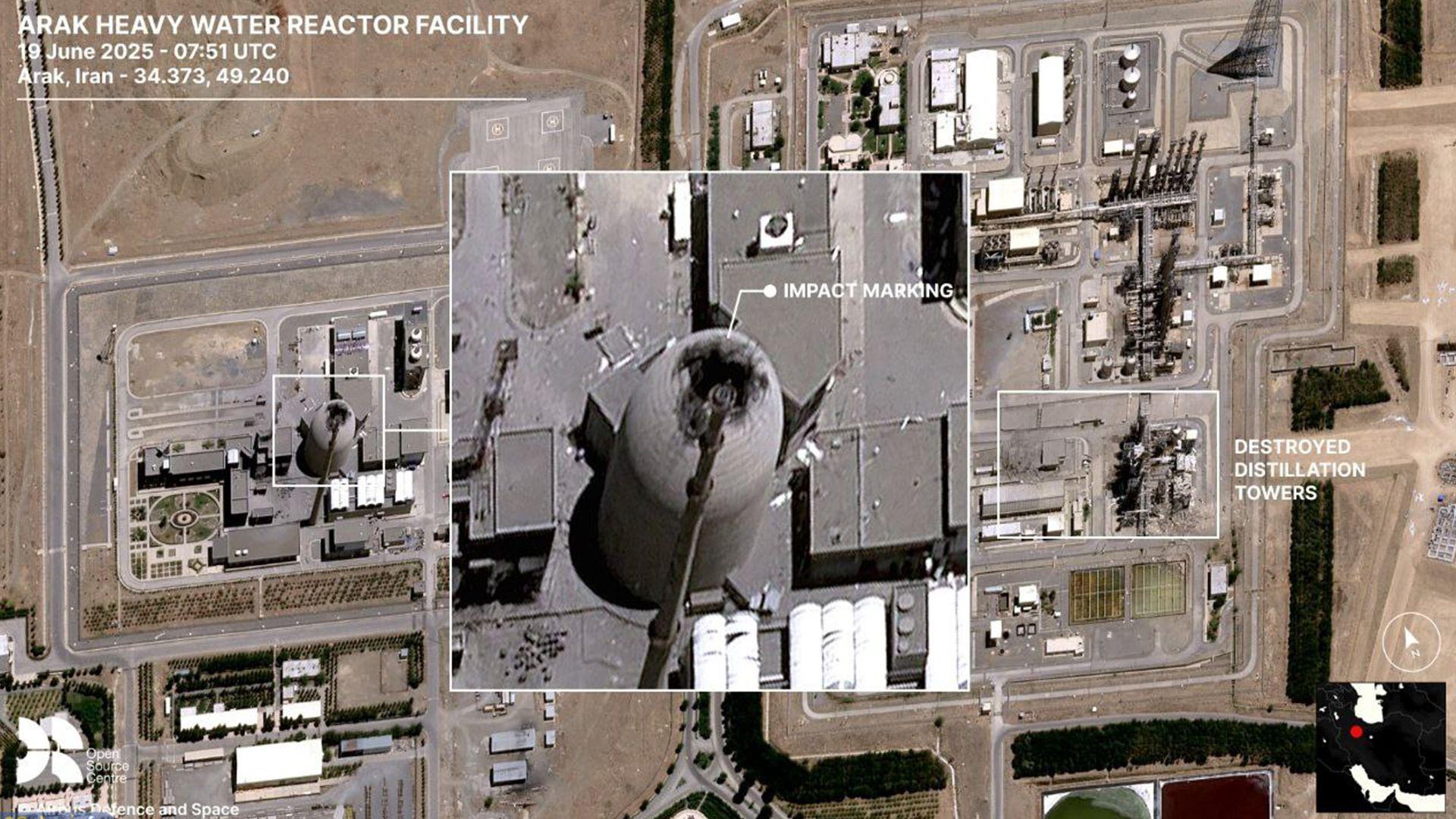 ئاژانسی نێودەوڵەتی وزەی ئەتۆم: زیان بە بنکەی ئاوی قورسی ئەتۆمی ئێران لە خونداب گەیشتووە