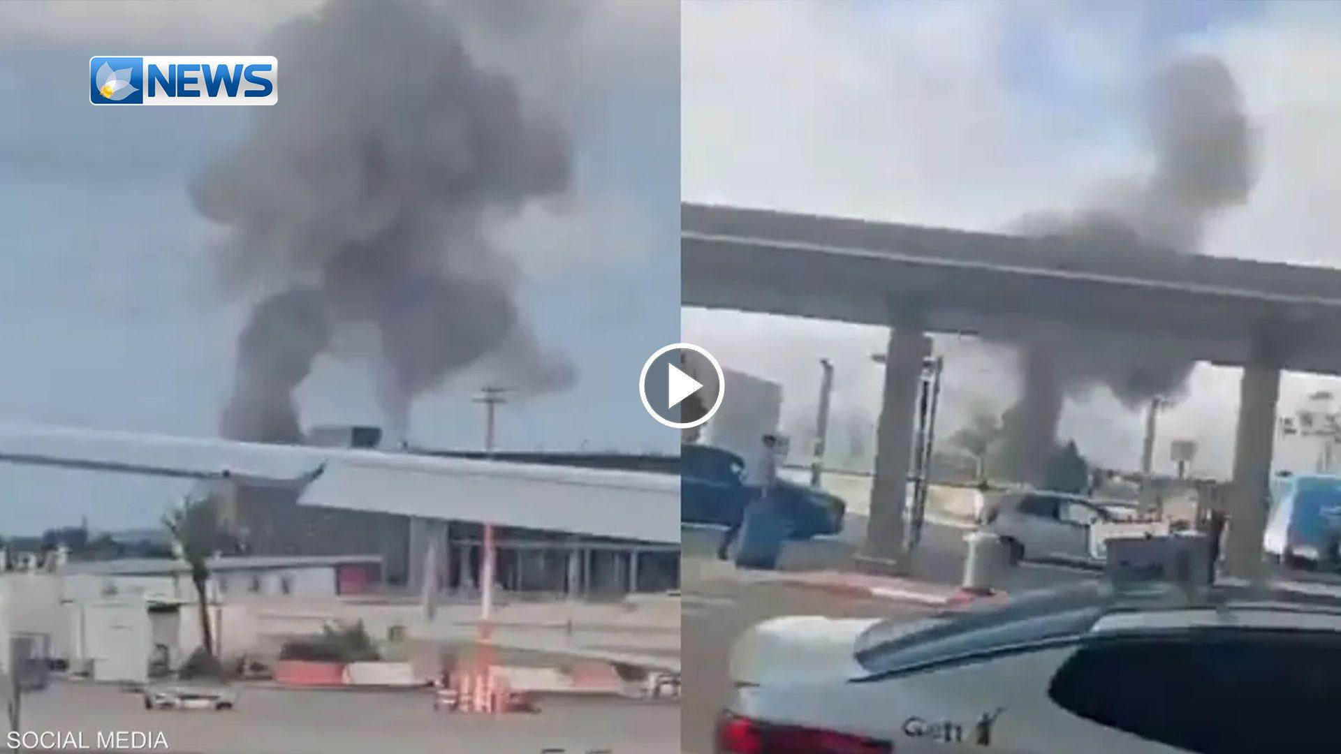 ڤیدیۆ.. موشەکێک لە فڕۆکەخانەی تەل ئەبیبی ئیسرائیل کەوتە خوارەوە