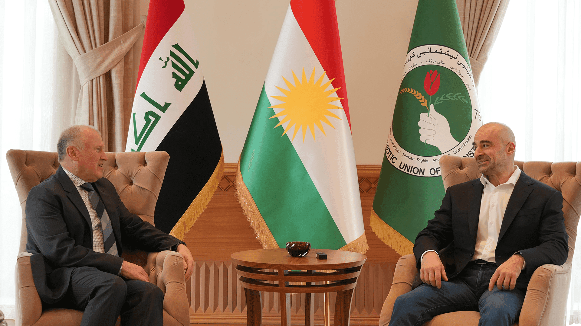 بافڵ جەلال تاڵەبانی پێشوازی لە گڵێن مایڵز، باڵیۆزی ئوسترالیا لە عیراق کرد