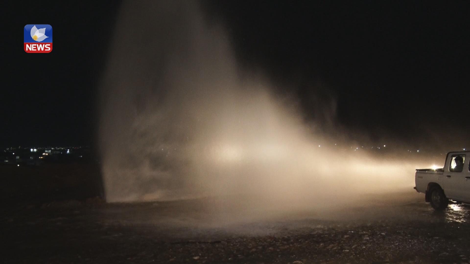 شۆڤڵێک بۆری ئاوی خواردنەوەی سەرچنار- گردی جۆگەی شکاند