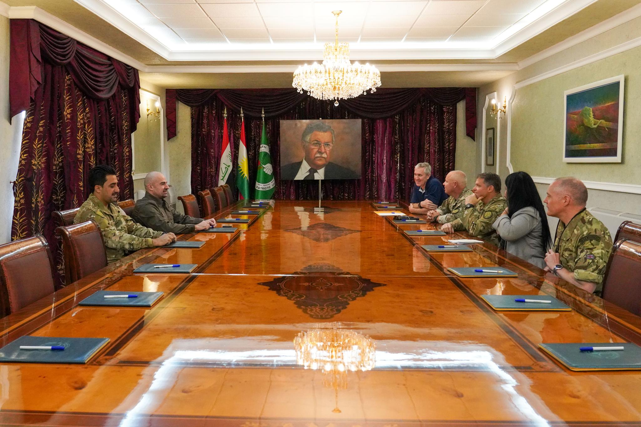 Bafel Talabani met with commander of the Combined Joint Task Force 