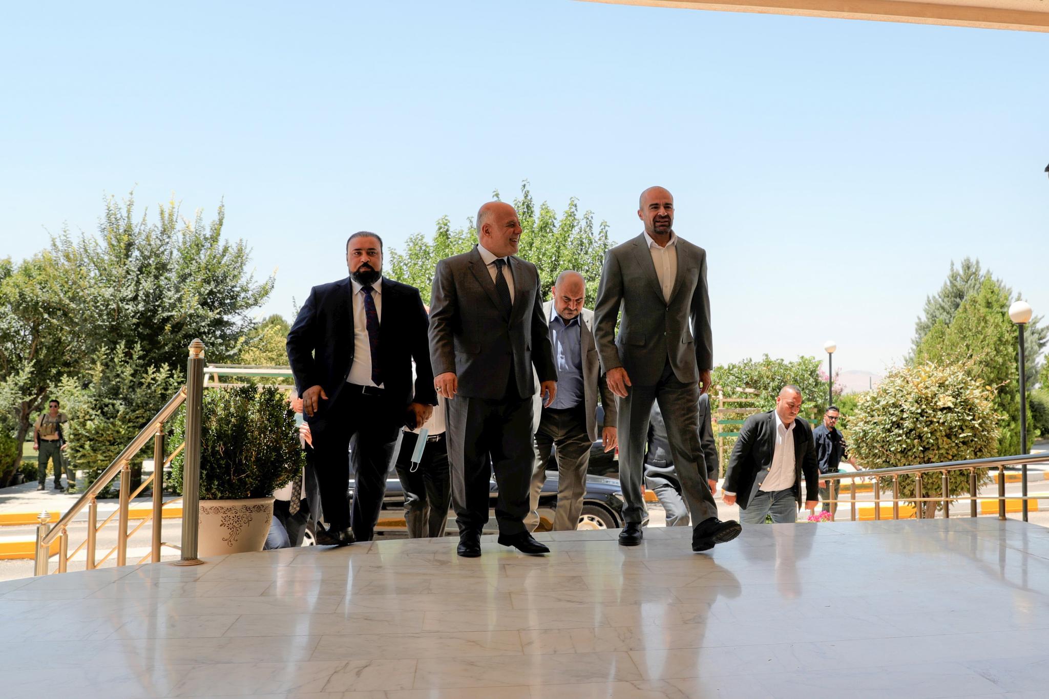 سەرۆک بافڵ تاڵەبانی پێشوازی لە حەیدەر عەبادی کرد