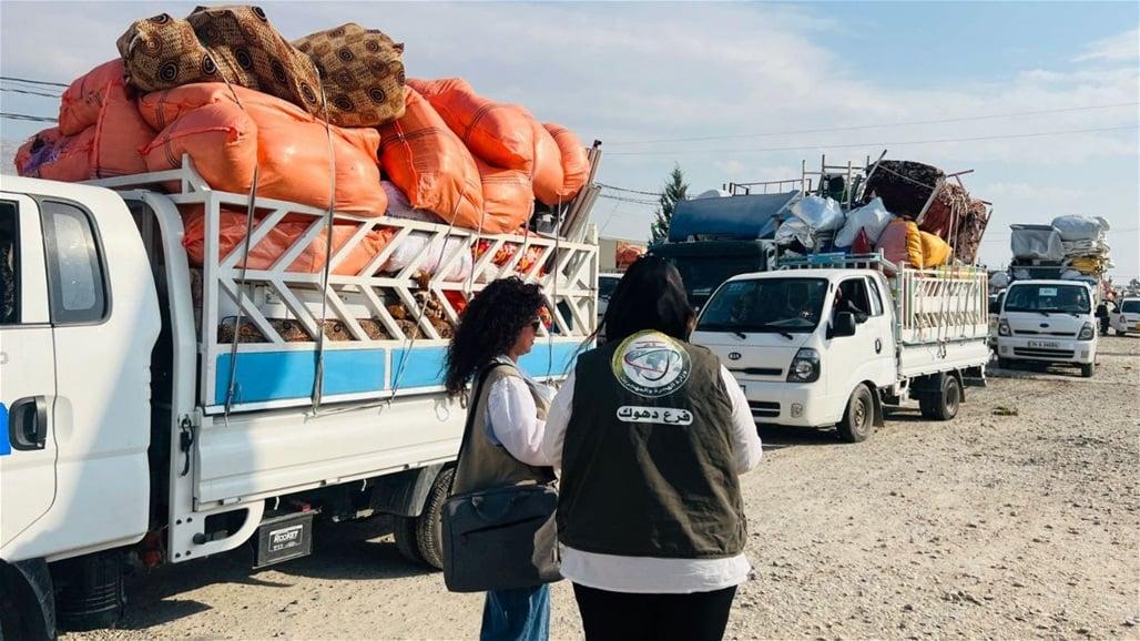 وەزارەتی کۆچی عێراق گەڕانەوەی ٣٧٥ ئاوارەی لە زاخۆوە بۆ شنگال راگەیاند