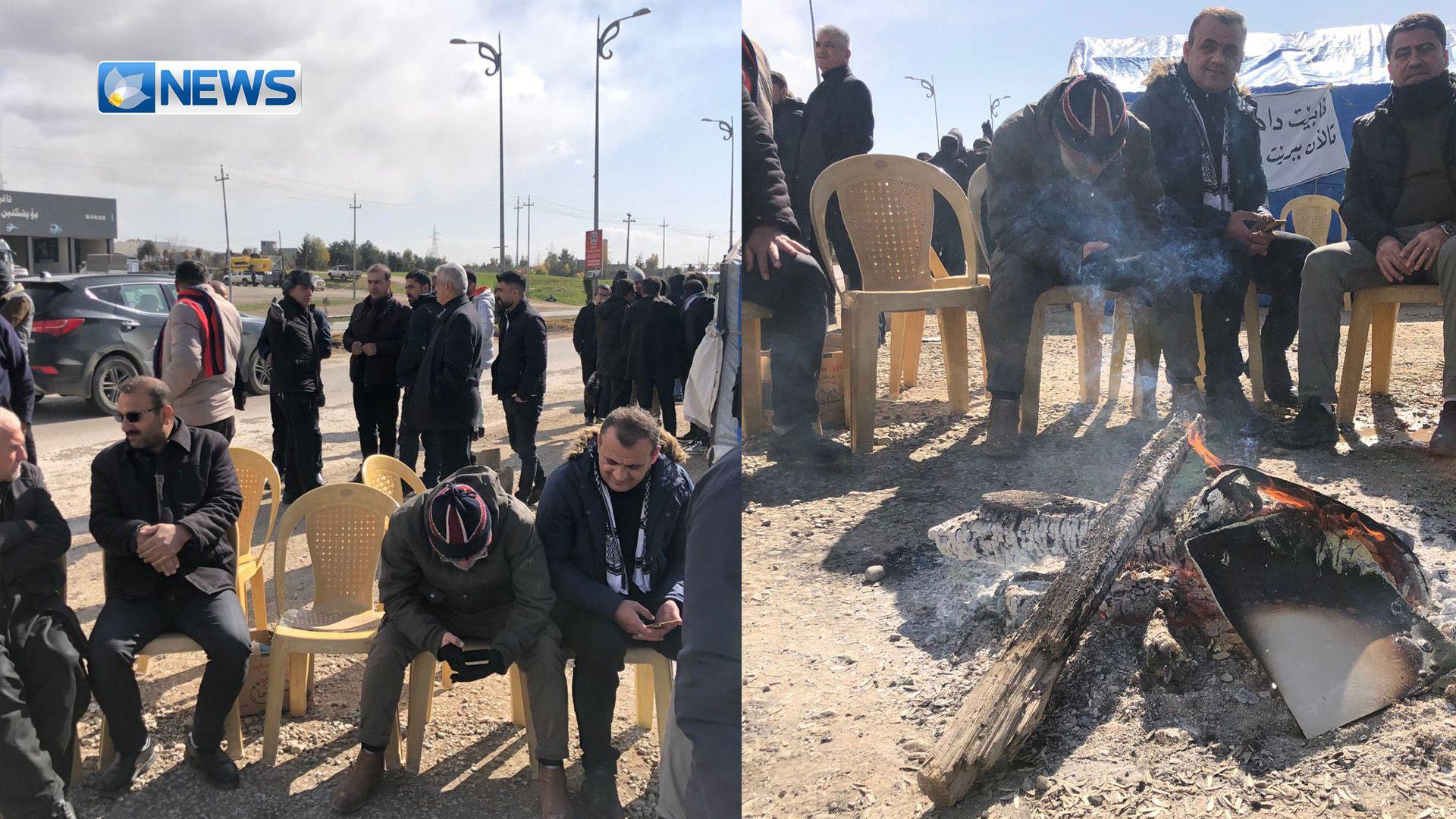 بۆ رۆژی دووەم؛ خۆپیشاندانی مامۆستایانی ناڕازی لە سلێمانی بەردەوامە