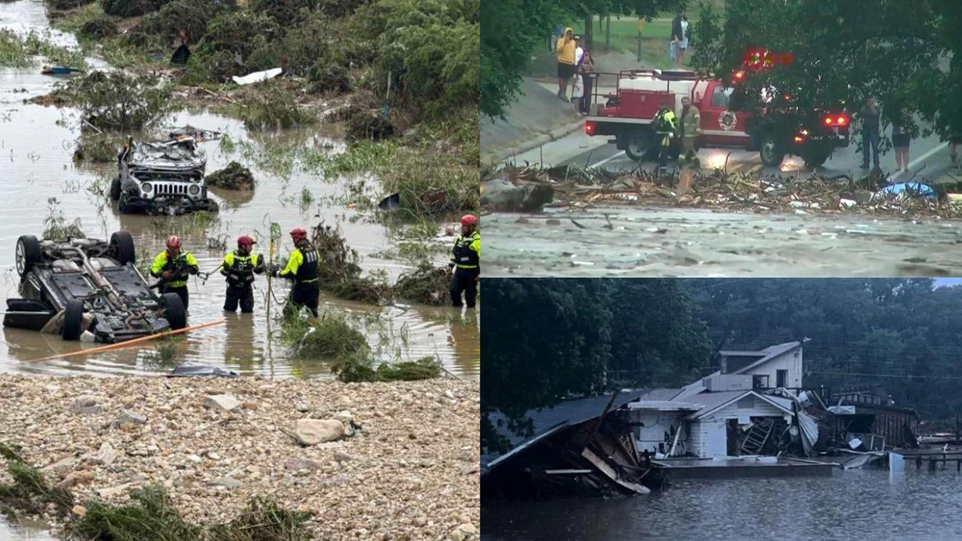 ژمارەی گیانلەدەستدان لە لافاوەكەی تەكساسدا بۆ 82 كەس بەرزبووەوە