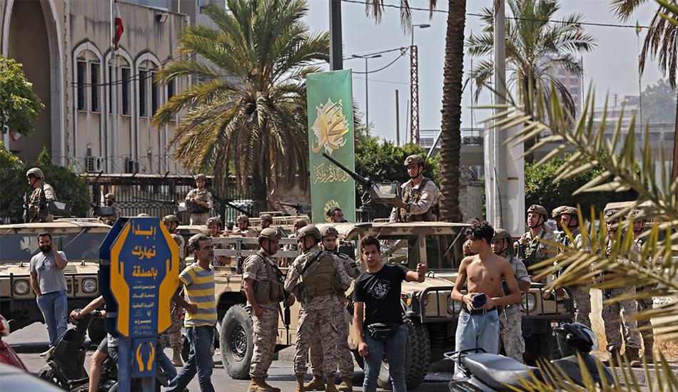 لە خۆپیشاندانێکدا لە بەیروت شەڕو ئالۆزیی دروستبوو 