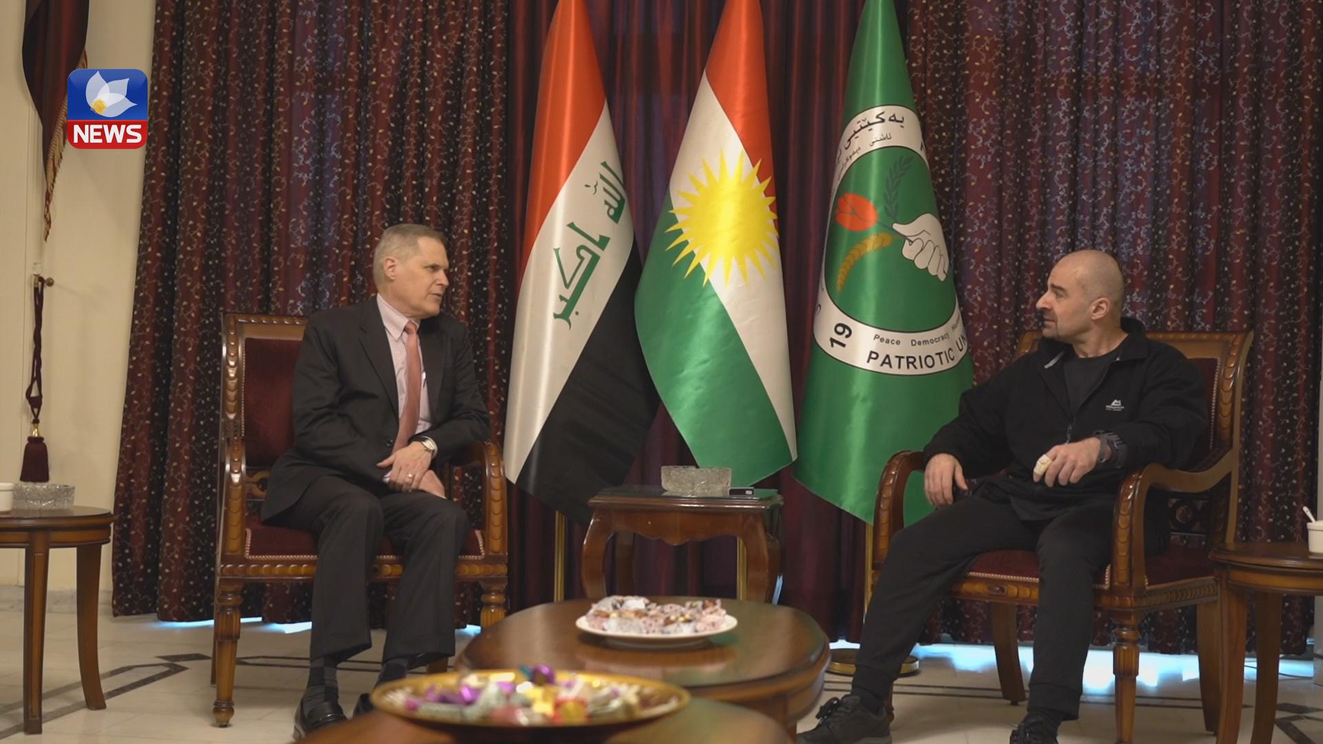 بافڵ جەلال تاڵەبانی لەگەڵ باڵیۆزی ئەمریکا لە عێراق کۆبۆوە