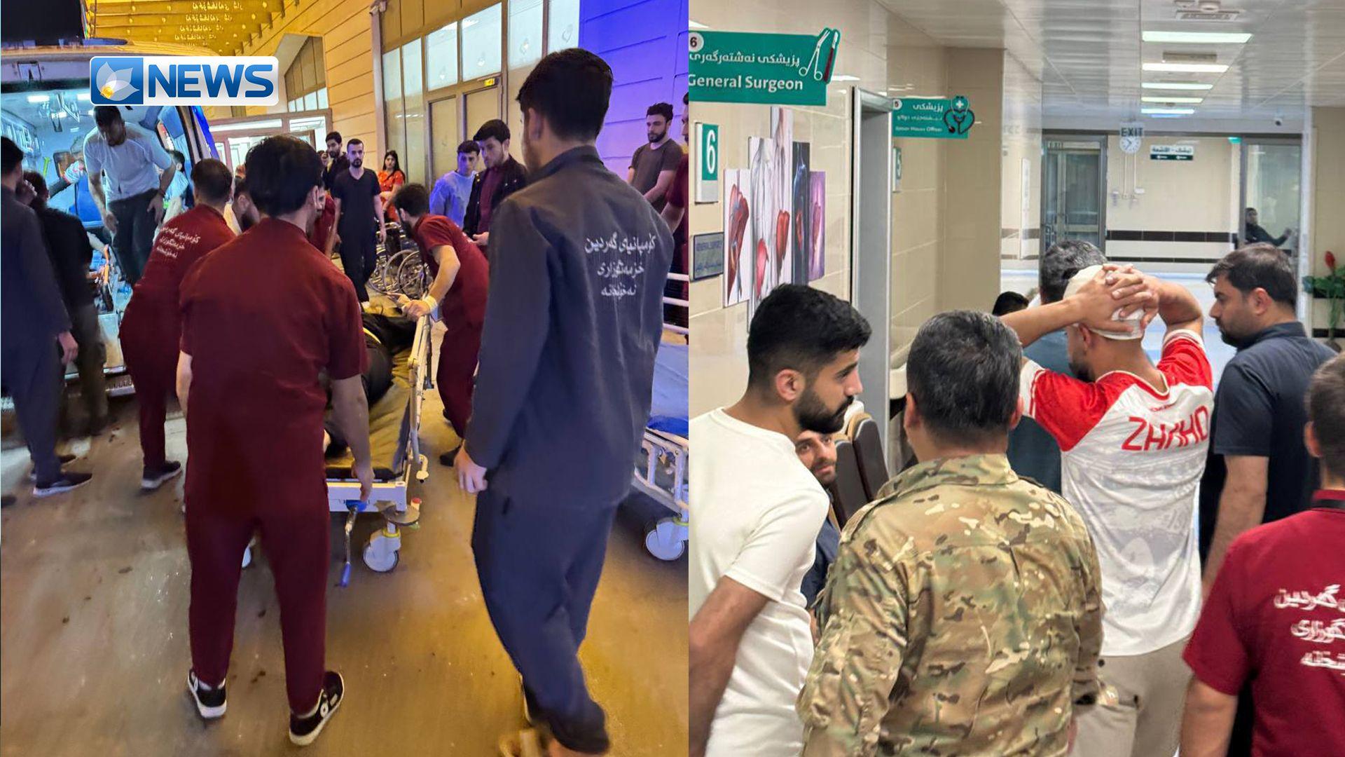 تەندروستیی سلێمانی: لە گرژییەکەی یاریگەی نەورۆزدا 62 کەس بریندار بوون