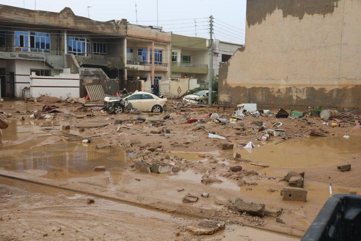 بەھۆی دروستبوونی لافاو لە بناری چیای ئاسۆس پردێک ئاو بردویەتی