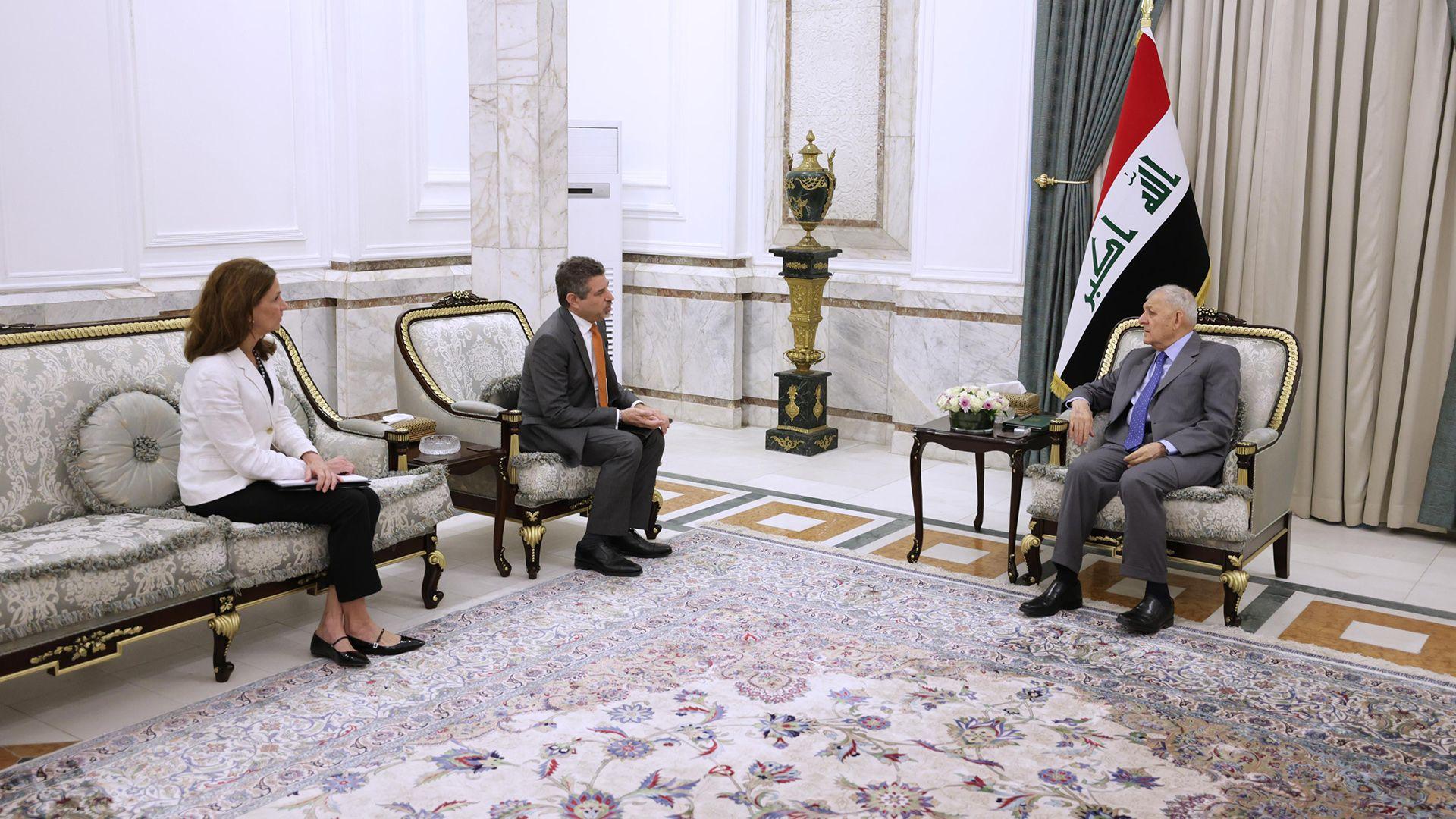 سەرۆک کۆمار پێشوازی لە بەرپرسی نوێی کاروباری باڵیۆزخانەی ئەمریکا دەکات