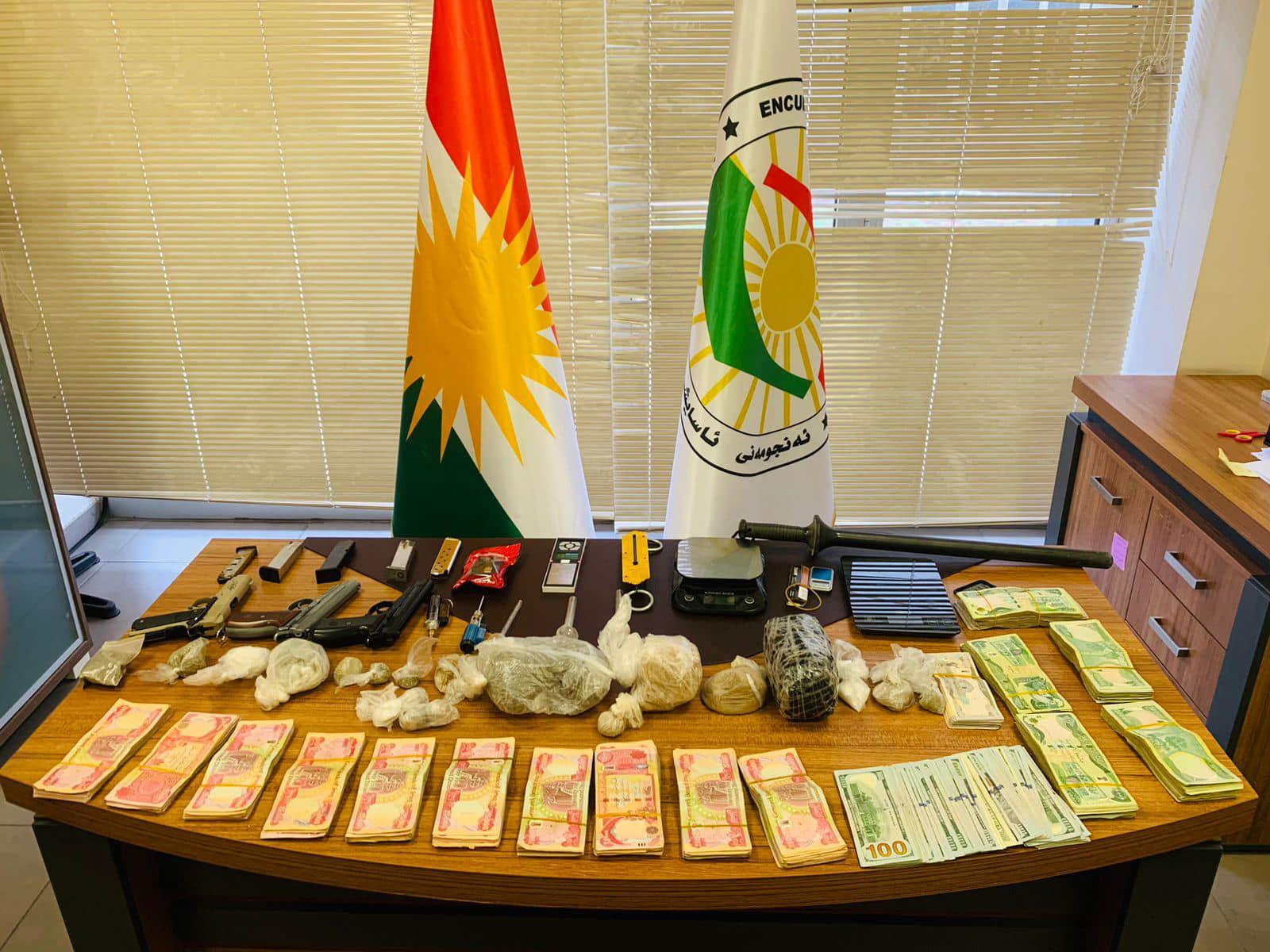 بەڕێوەبەرایەتی نەھێشتنی ماددە ھۆشبەرەکان چوار تۆمەتباری دەستگیرکرد