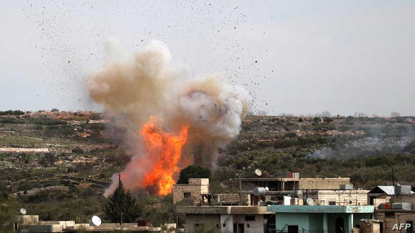 لە شاری حەلەبی باکوری سوریا دەنگی چەند تەقینەوەیەکی بەھێز بیستران