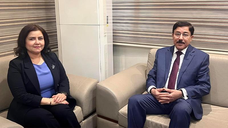 د.نەرمین مەعروف تایبەت بە مافەکانی ھاوڵاتییانی ھەرێم لەگەڵ پارێزگاری بانکی ناوەندی کۆبووەوە