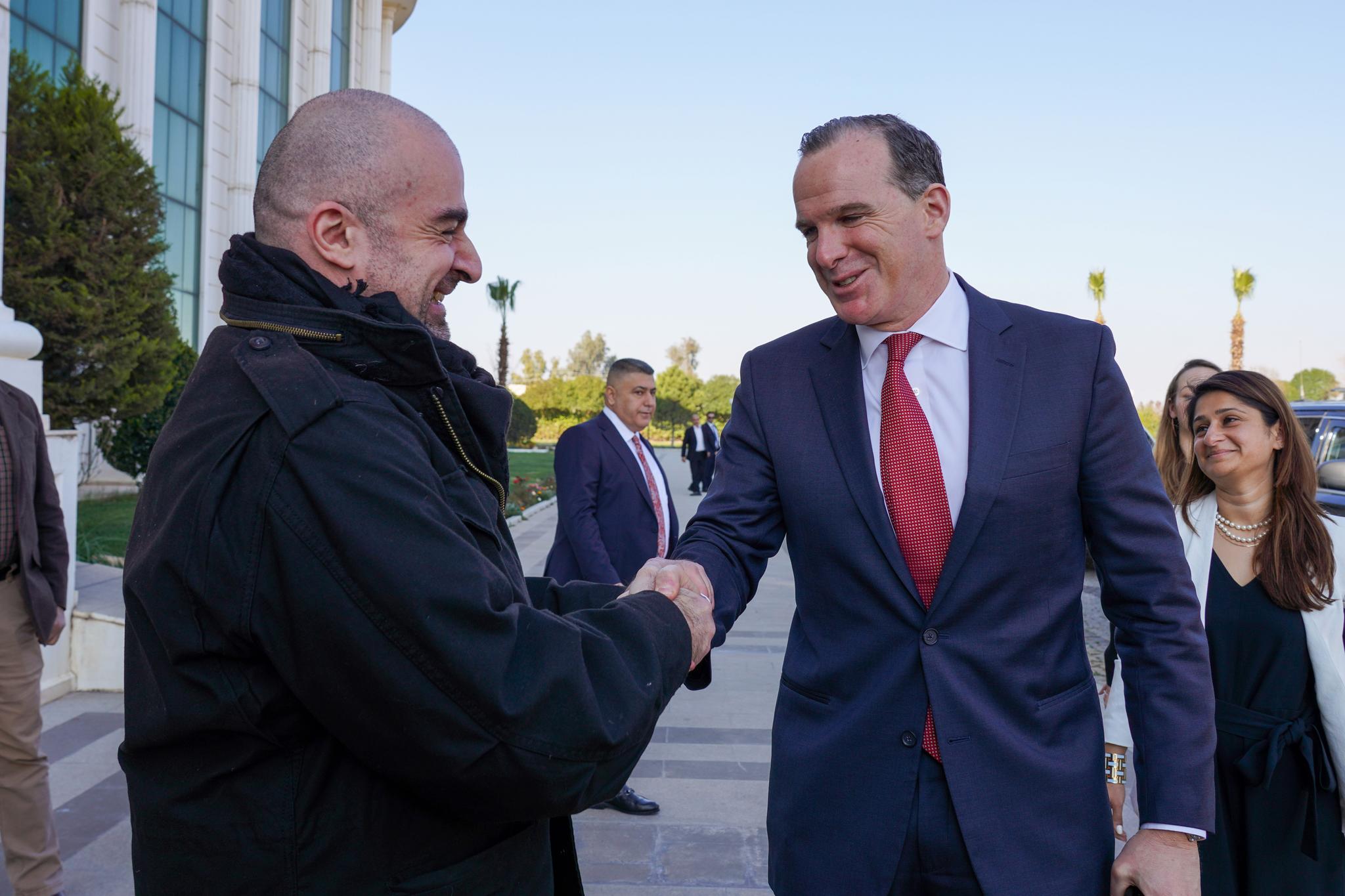 سەرۆک بافڵ جەلال تاڵەبانی و برێت مەکگۆرک کۆبوونەوە