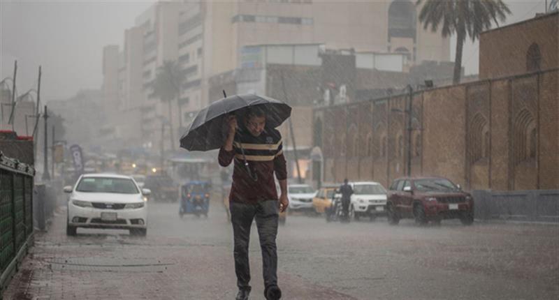 طقس العراق: استمرار تساقط الامطار بدءا من الغد