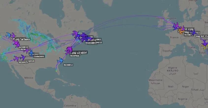 تحرك ست طائرات أميركية نحو أوروبا قبل توجه محتمل للشرق الأوسط
