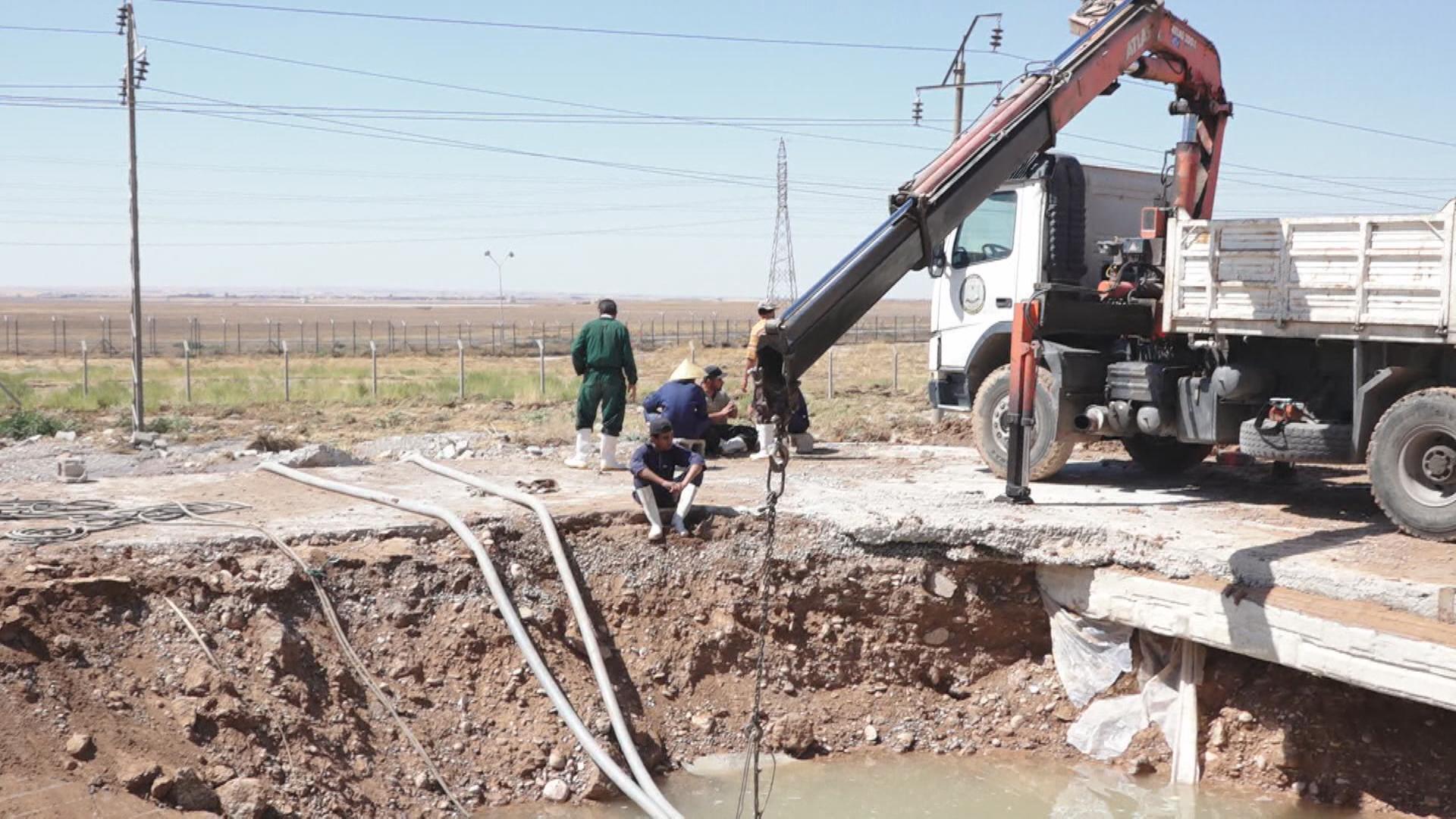 بۆری ئاوی ئیفرازی سێ لە ھەولێر چاککرایەوە