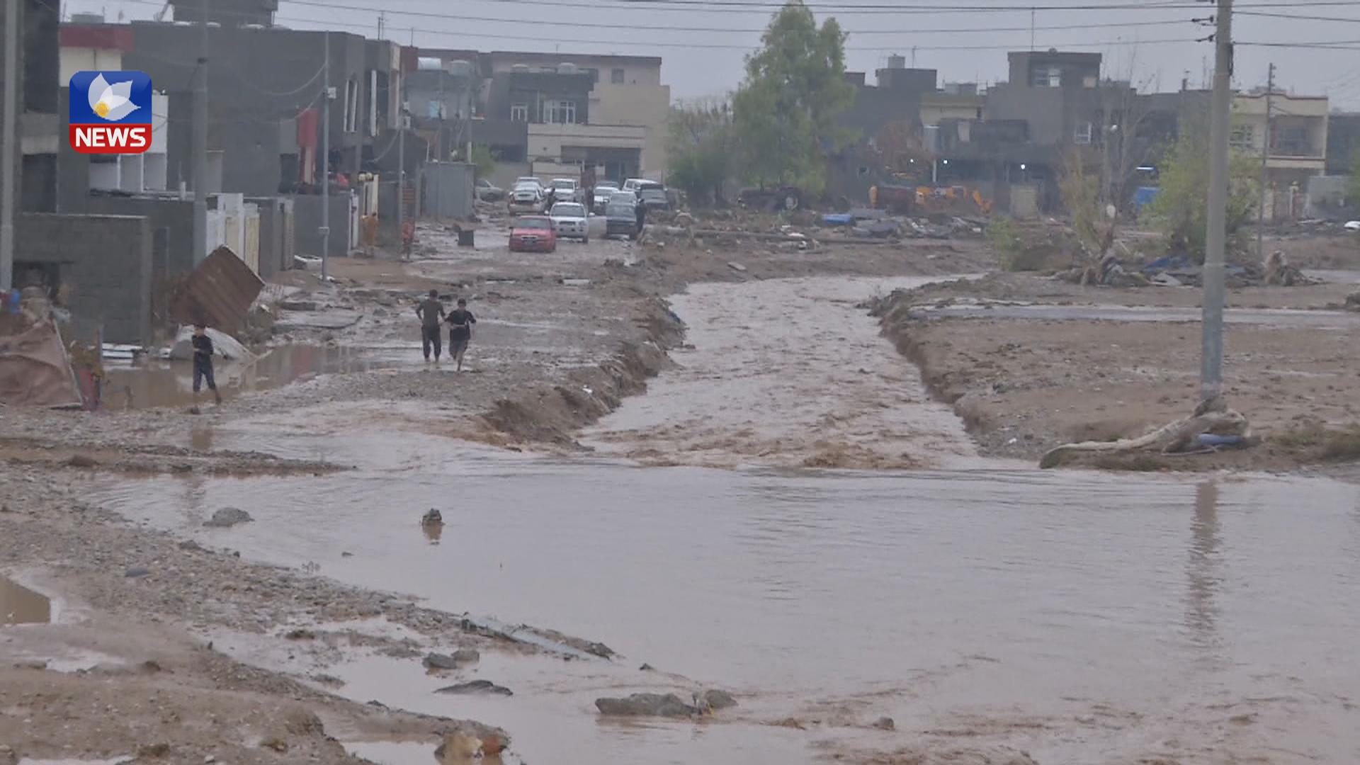 زیانلێکەوتوانی لافاوەکەی ھەولێر داوای بەھانەوە چوون دەکەن