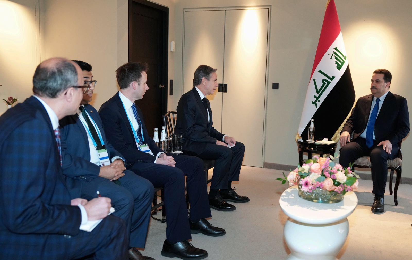 سەرۆک وەزیرانی عێراق و وەزیری دەرەوەی ئەمریکا لە میونشن کۆبوونەوە