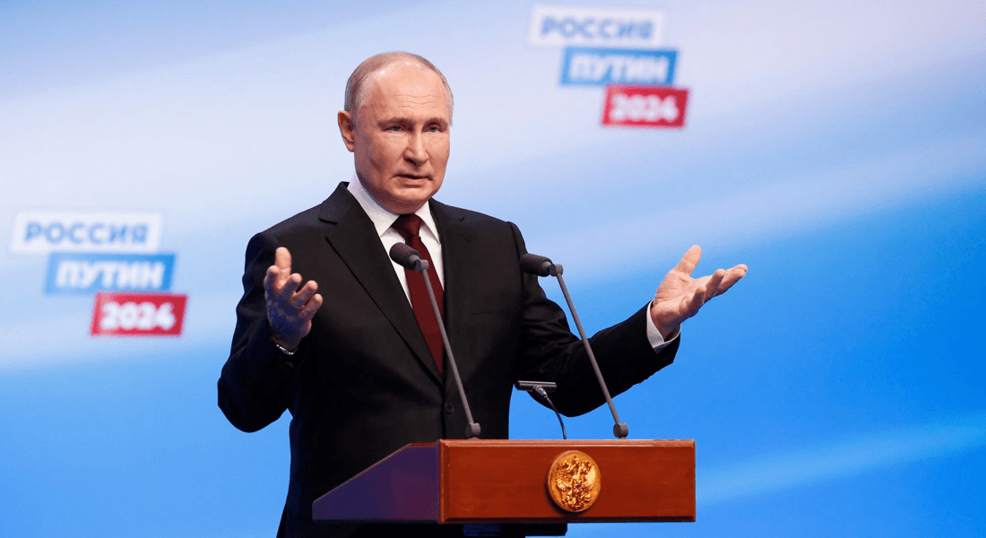 لە ھەڵبژاردنی سەرۆکایەتی روسیا ڤلادیمیر پوتن سەرکەوتنی بەدەستھێنا