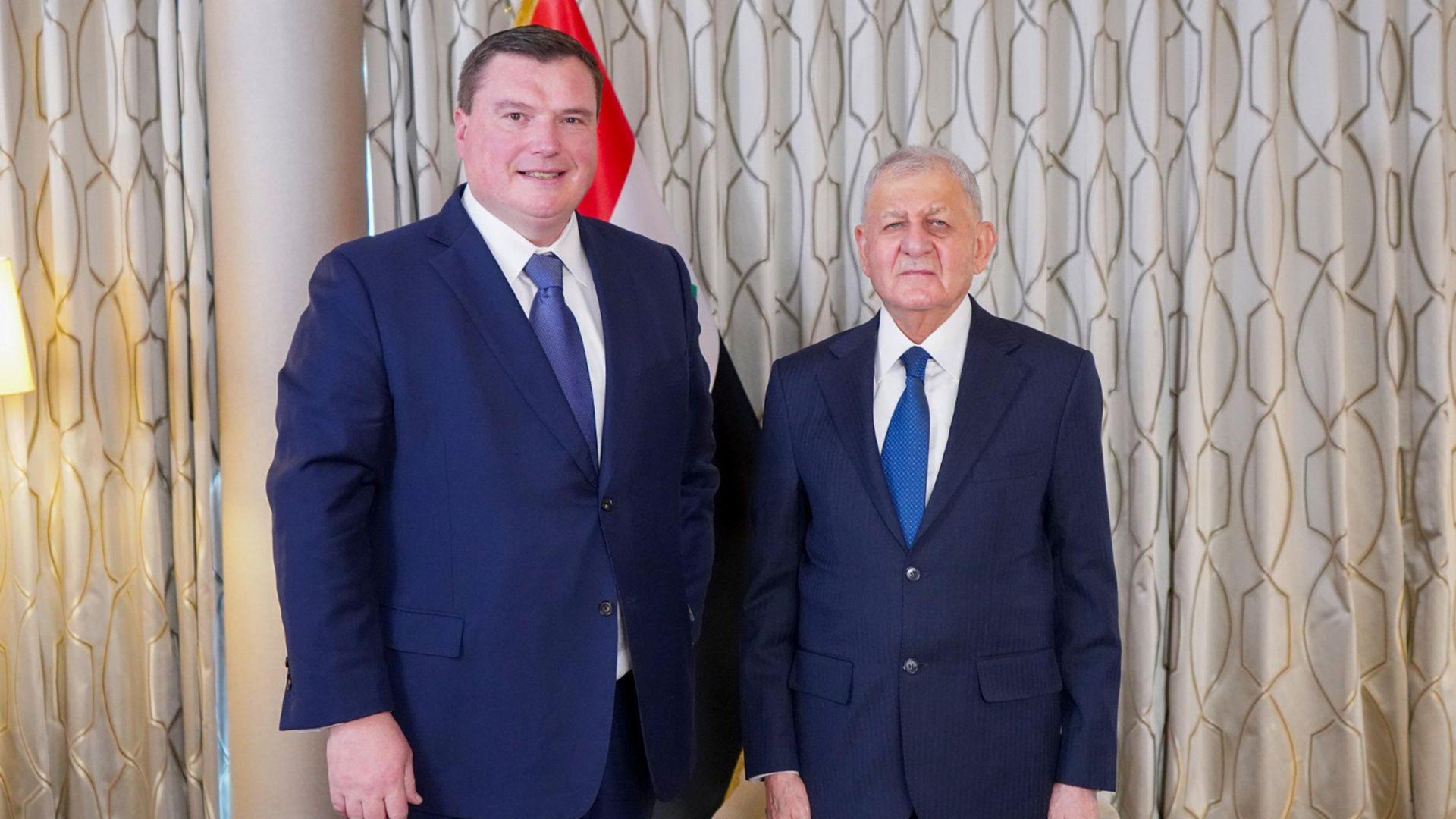 سەرۆک کۆمار پێشوازی لە بەڕێوەبەری جێبەجێکاری کۆمپانیای هانیویل بۆ چارەسەری وزە و بەردەوامیدانی دەکات