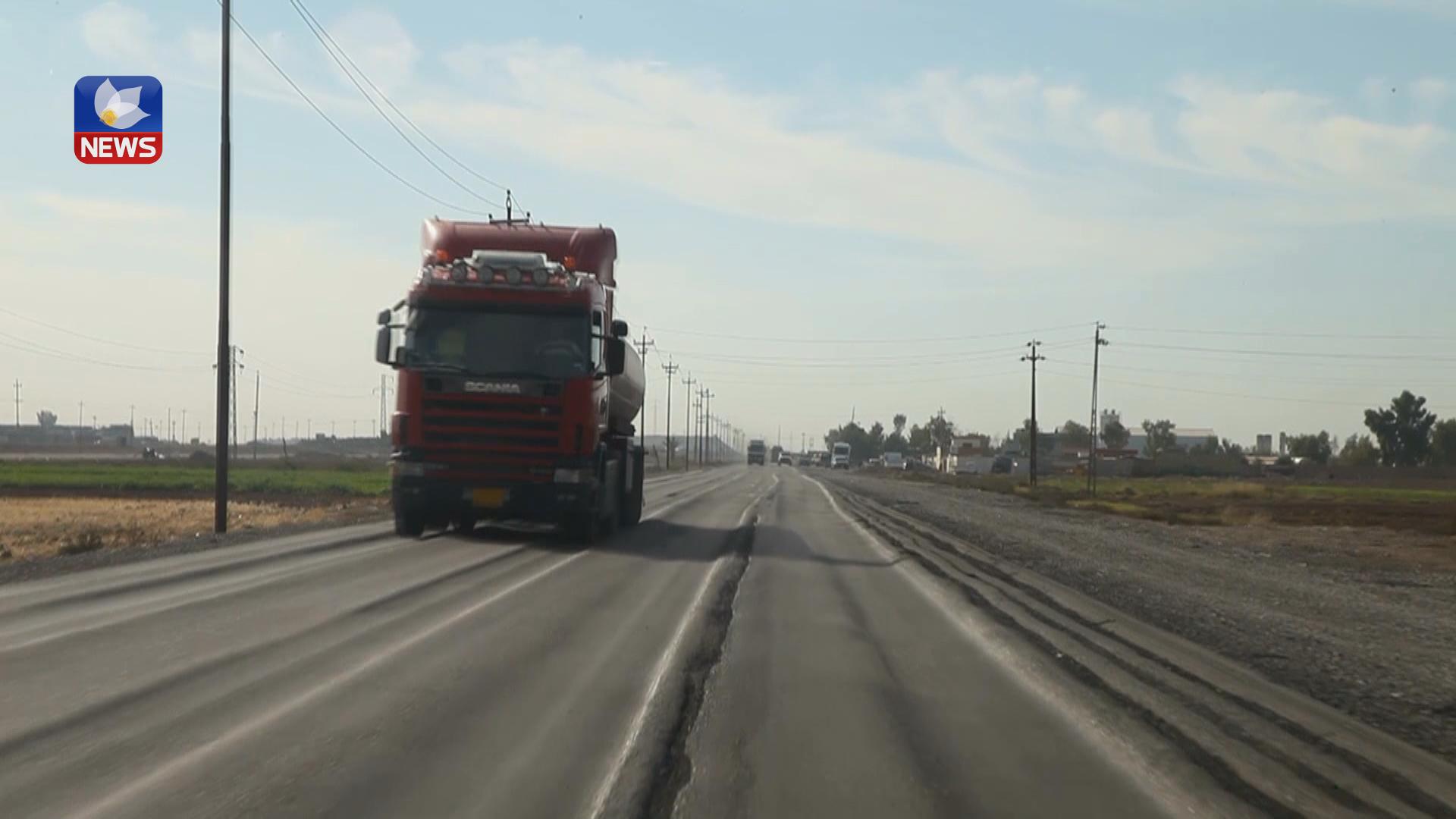 شاڕێی بازرگانی ھەرێم و بەغدا شۆفێرانی ھەراسان کردووە