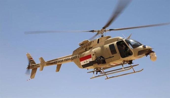 ھێلیکۆپتەرێکی سوپای عێراق کەوتەخوارەوە 