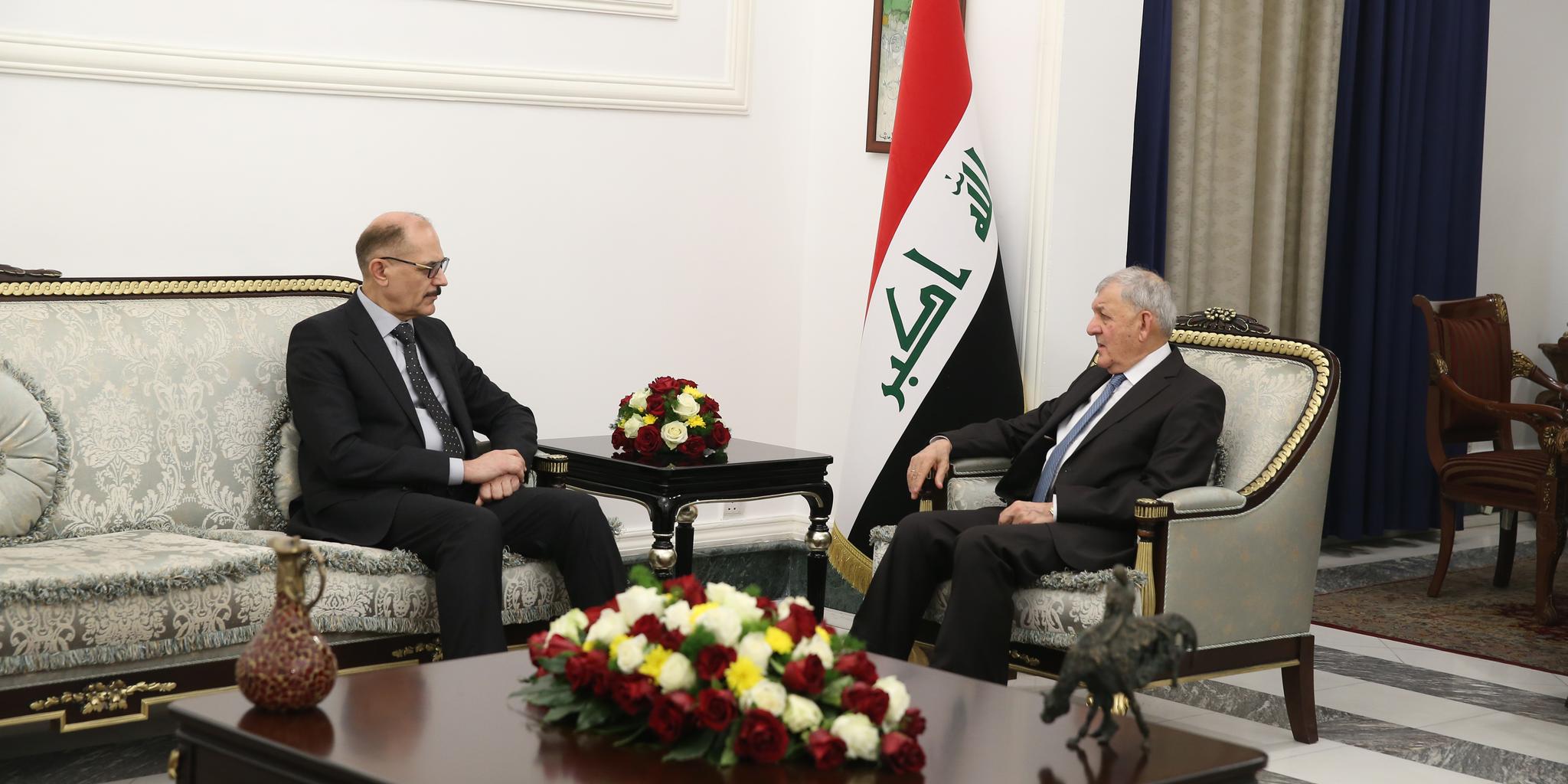 سەرۆککۆماری عێراق لەگەڵ سەرۆکی دادگای فیدراڵی کۆبووەوە