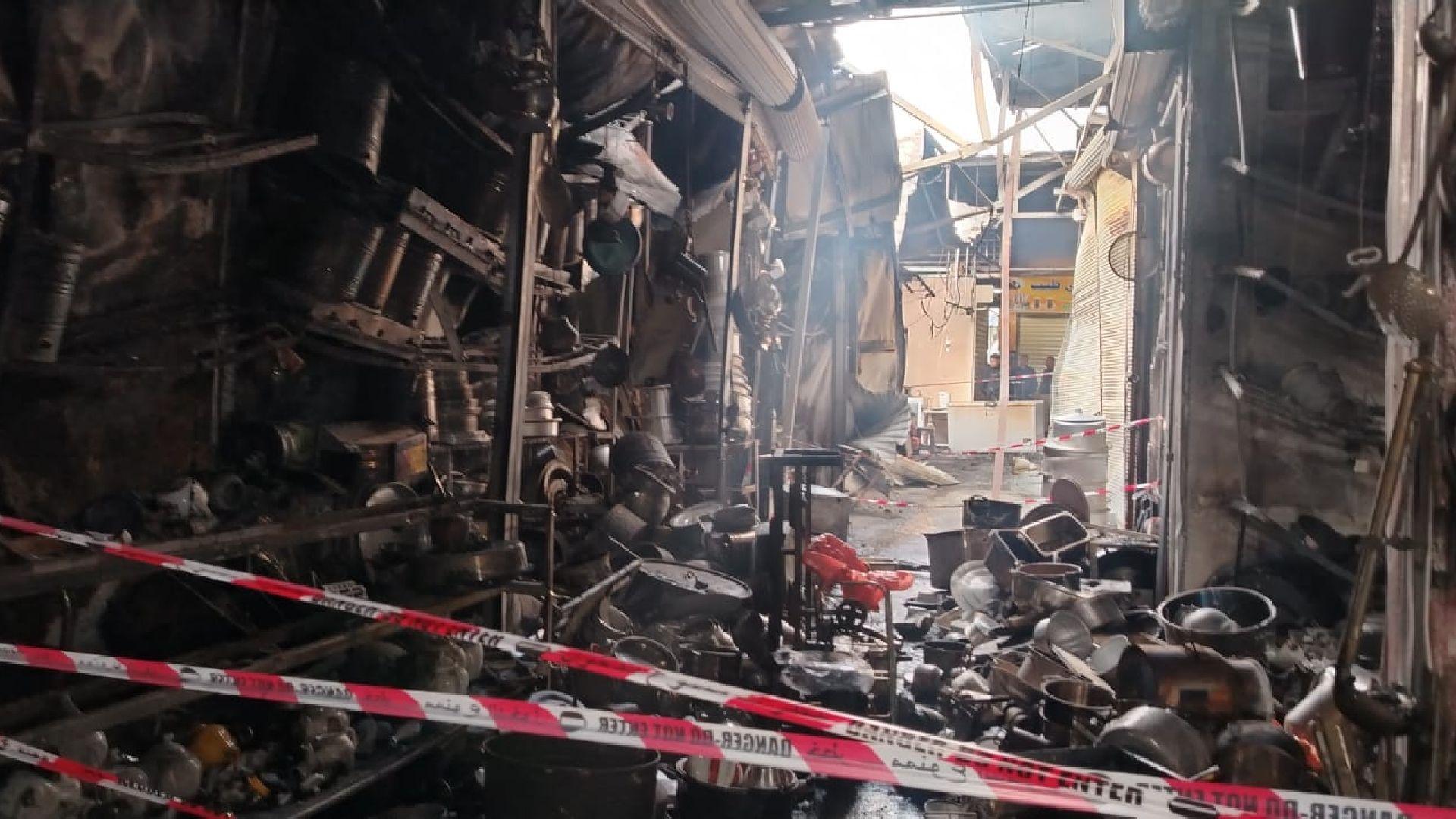 شارەوانی سلێمانی بۆ خاوەن دوکان و تیمە رۆژنامەوانییەکان: مەچنە بازاڕی دارەسوتاوەکە