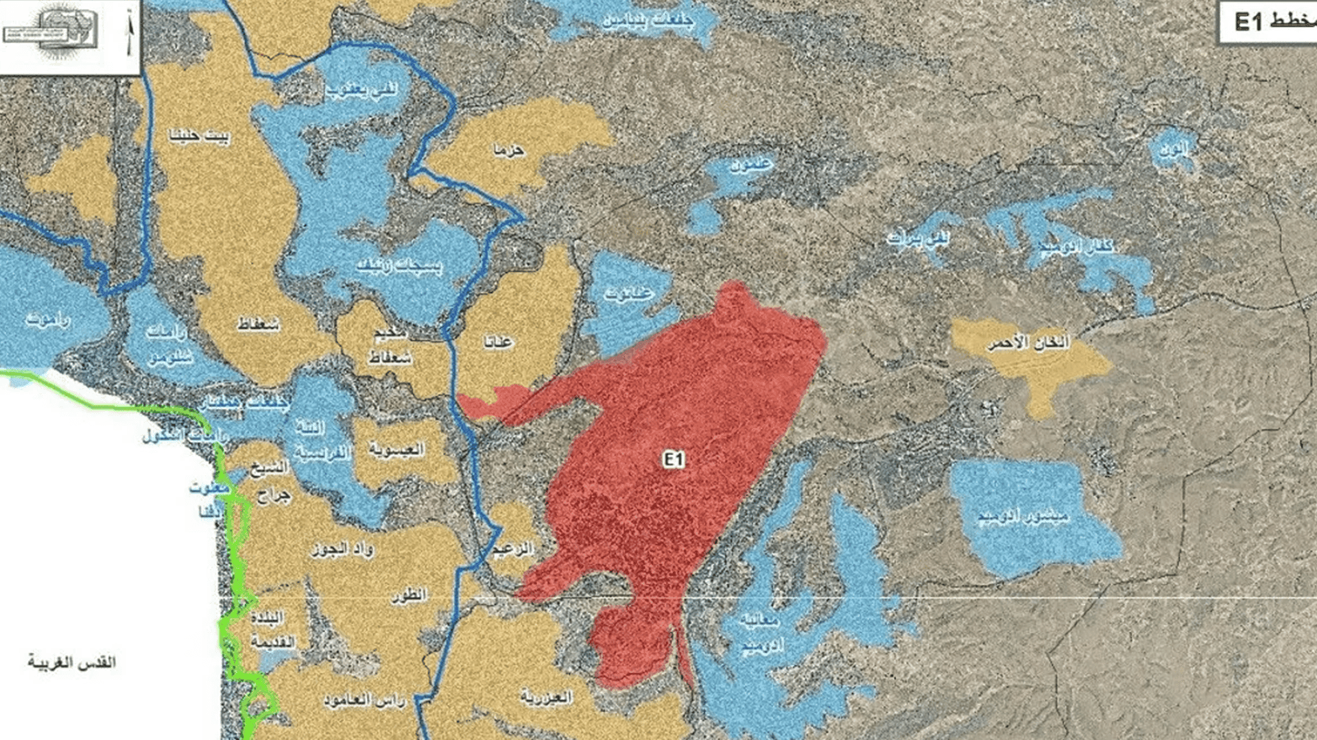 بە نەخشەیەک؛ فەلەستین "پڕۆژەی ئیسرائیل" لە نزیک قودس ئاشکرا دەکات