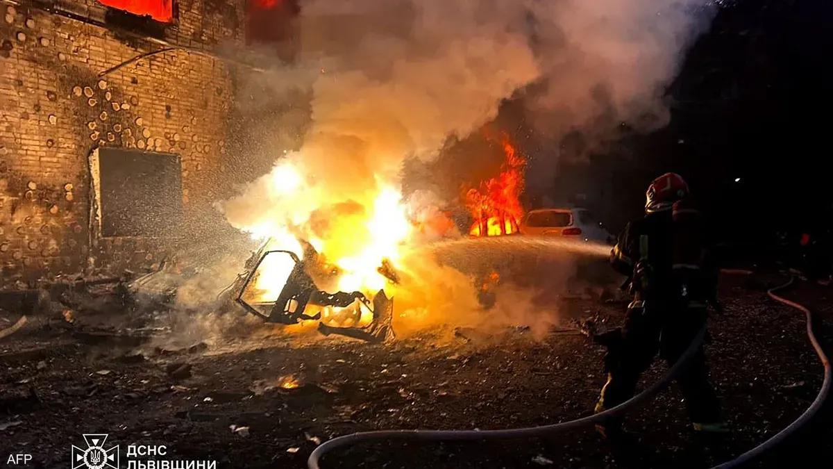 روسیا بە 597 فڕۆکەی بێ فڕۆکەوان و 26 موشەک هێرشیکردە سەر ئۆکراین