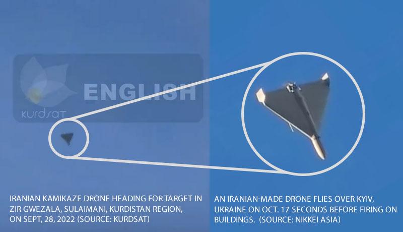 Similar Iranian-made drones are used in Ukraine, Kurdistan region