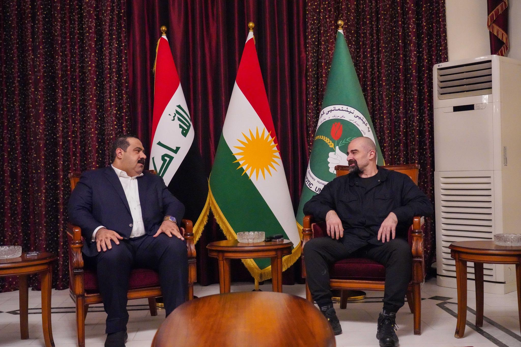 سەرۆک بافڵ جەلال تاڵەبانی و موسەنا سامەڕائی سەرۆکی ھاوپەیمانیی عەزم لە بەغداد کۆبوونەوە