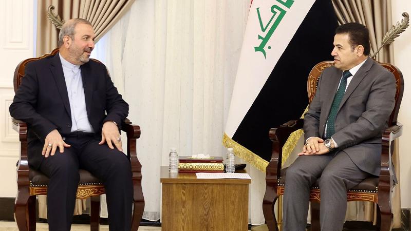 راوێژکاری ئاسایشی نیشتمانی عێراق و باڵیۆزی ئێران لە بەغداد کۆبونەوە