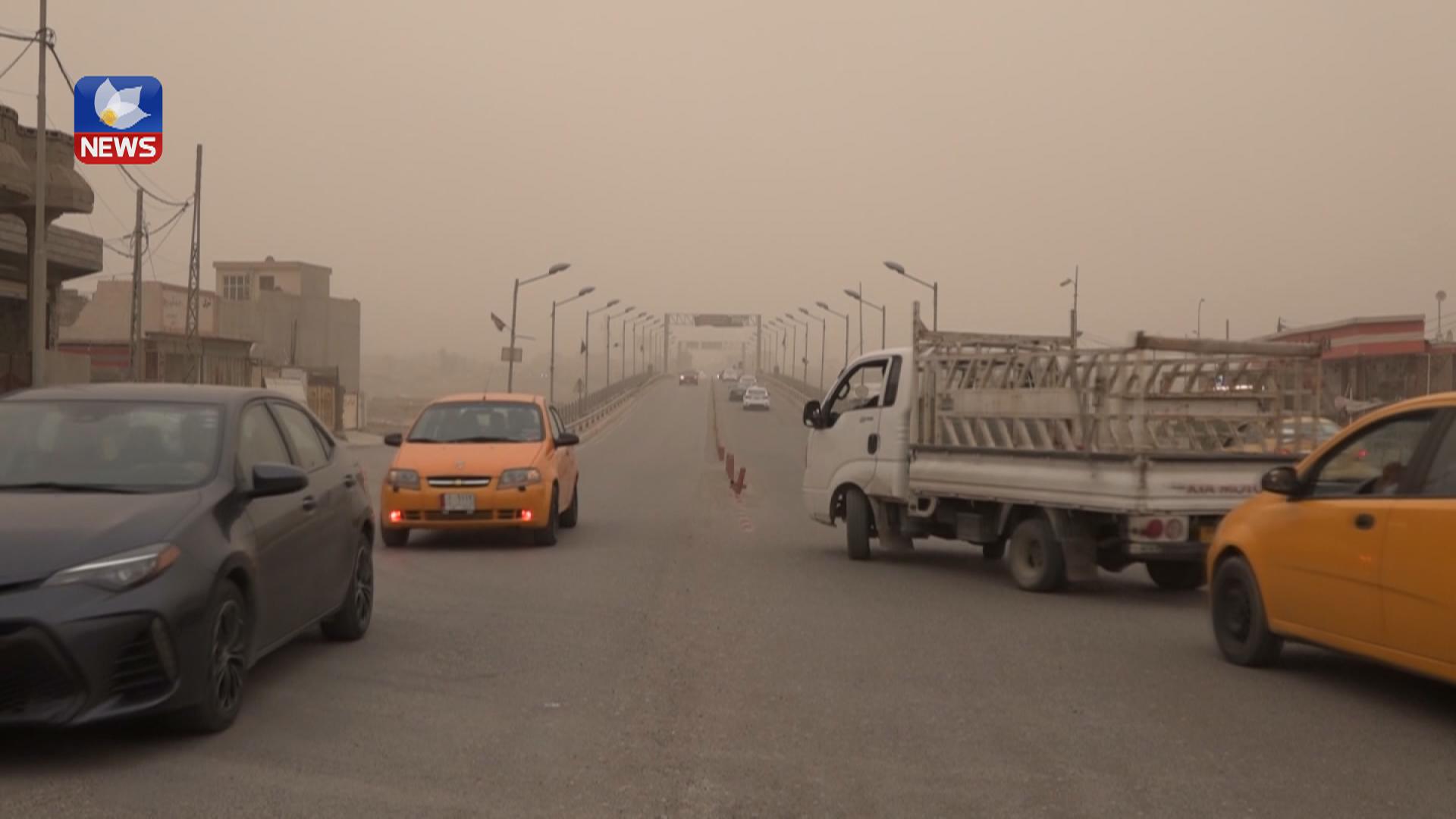 شەپۆلێکی خۆڵبارین پارێزگای کەرکوکی گرتووەتەوە