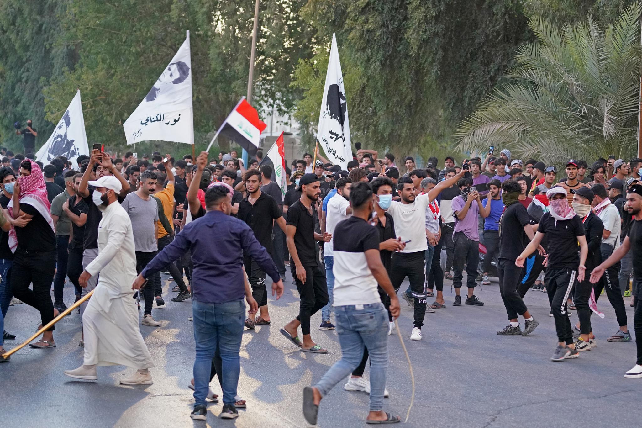 ئاماری بریندارانی خۆپیشاندانەکانی عێراق بۆ زیاتر لە ١٥٠ کەس بەرزبووەوە