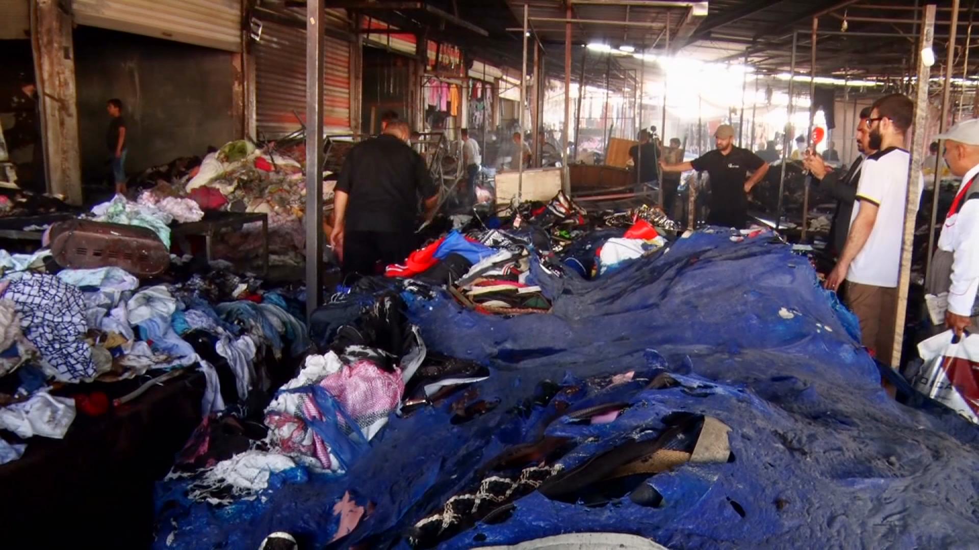 زیانلێکەوتووانی بازاڕی لەنگەی کەرکوک داوای قەرەبووکردنەوە دەکەن