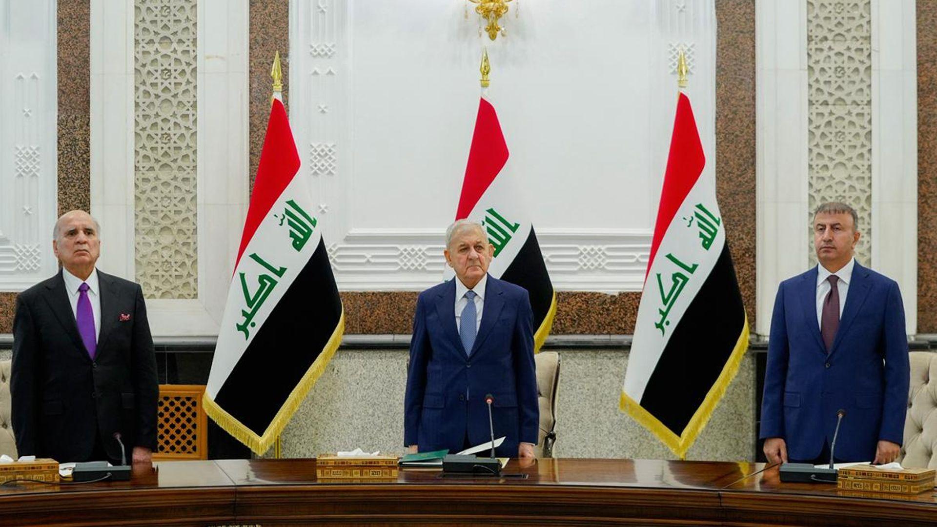 باڵیۆزە نوێیەکانی عیراق لە بەردەم سەرۆک کۆماردا سوێندی یاسایی دەخۆن