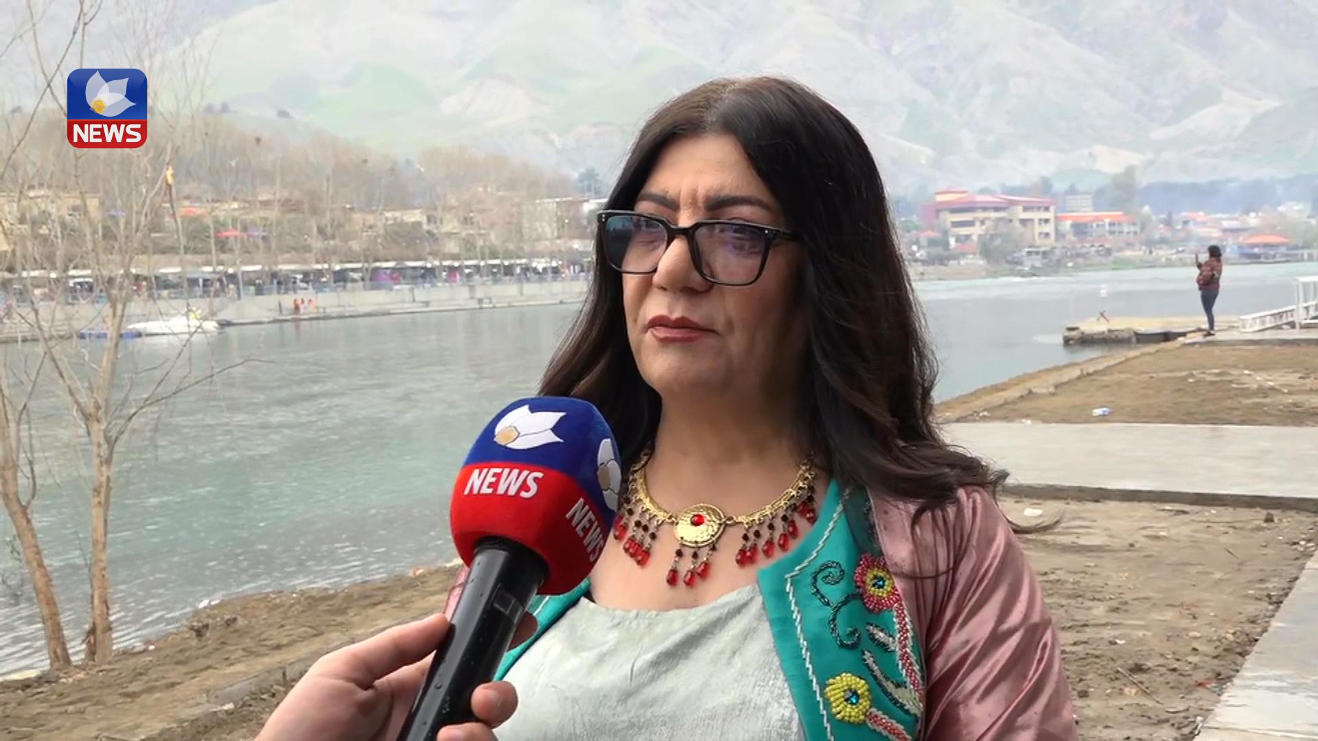 ئەمەل جەلال: تەنھا ئەمڕۆ ١٧هەزار ئۆتۆمبێل روویان لە سەیرانگای دوکان کردووە