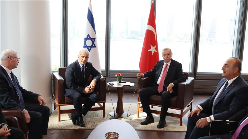 بۆ یەکەمینجار لە دوای ١٤ ساڵ سەرۆکی تورکیا لەگەڵ سەرۆک وەزیرانی ئیسرائیل کۆبووەوە