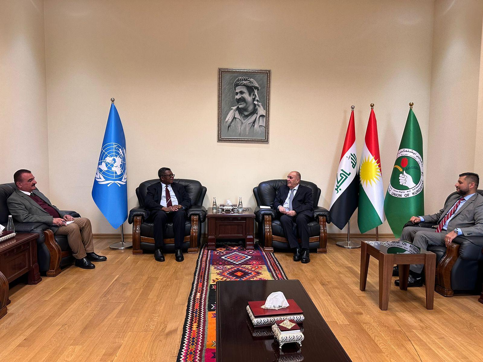 وتەبێژی یەکێتی لەگەڵ بەرپرسی بەشی کاروباری سیاسی یونامی کۆبووەوە