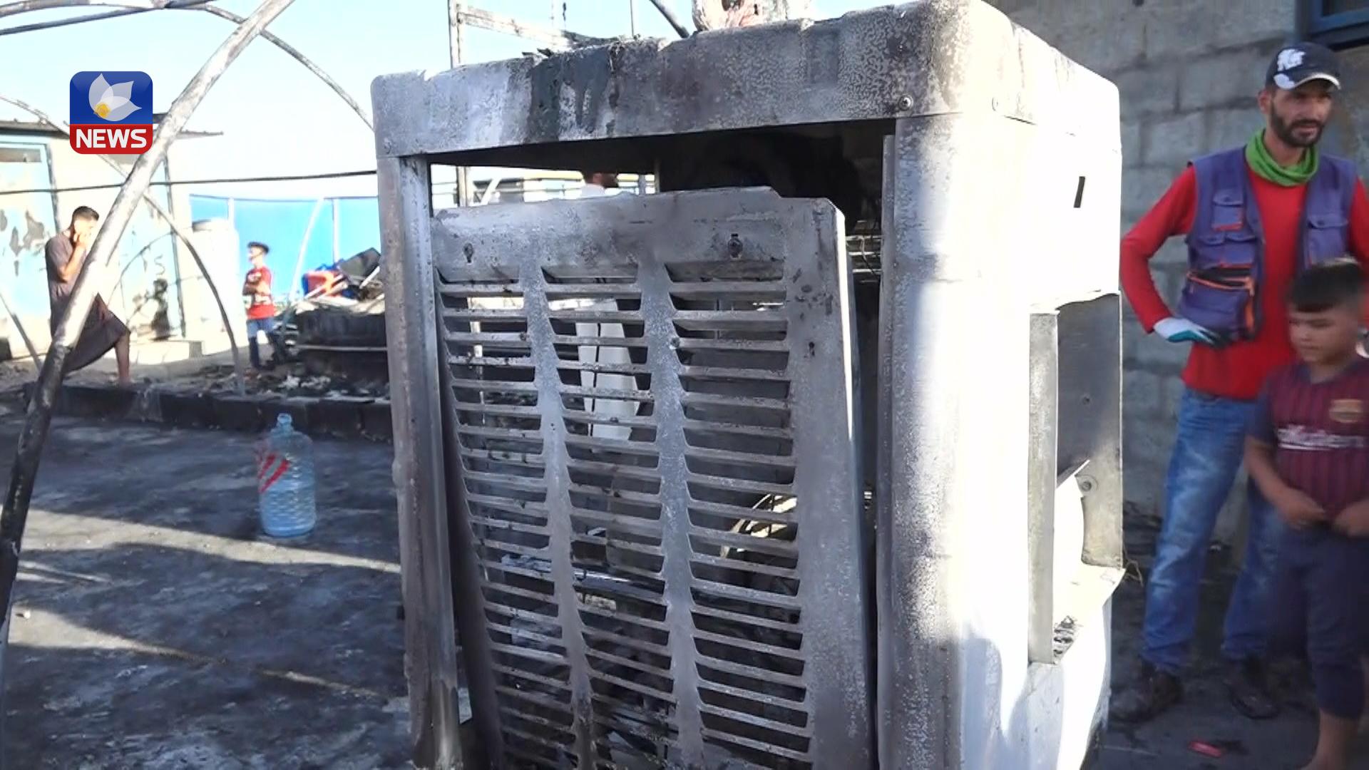 ئاگر لە کامپی ئاشتی لە عەربەت کەوتەوە